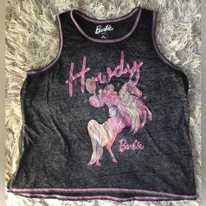 MATTEL BARBIE Womens size XL HOWDY RODEO TANK TOP